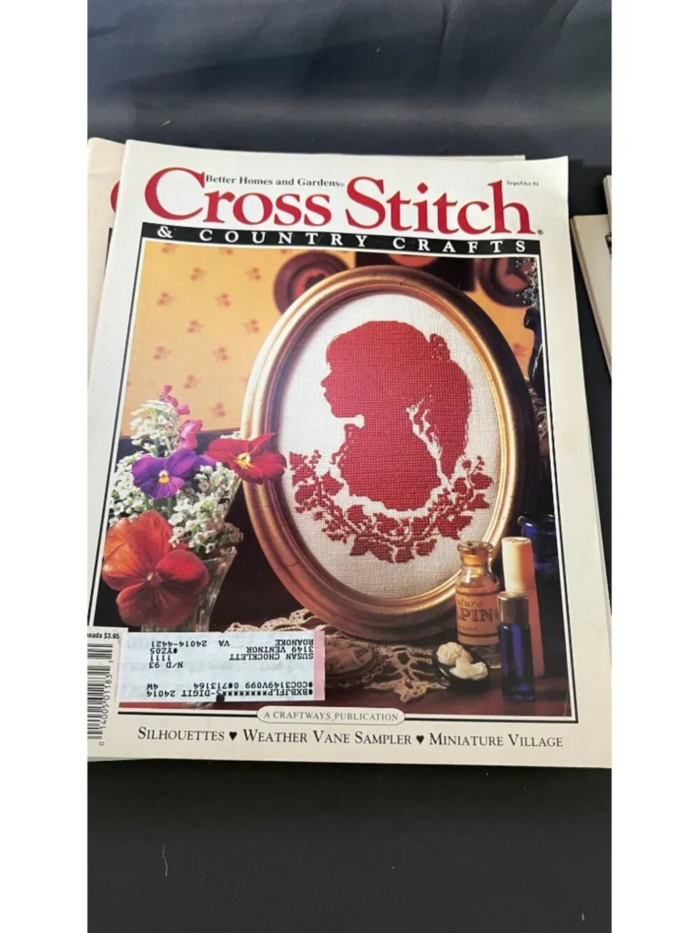 18 Vintage Cross Stitch & Country Crafts Magazines 1990-1991 Collection